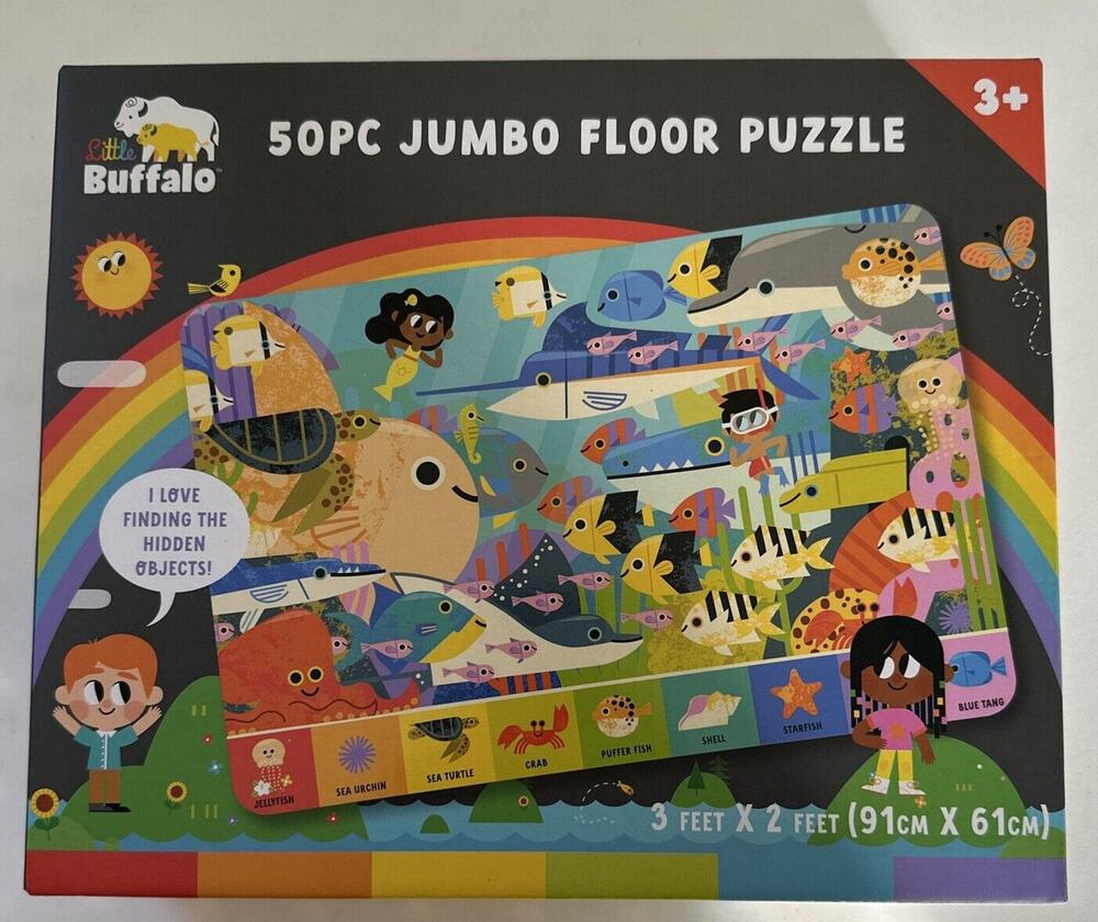 NEW Buffalo Games Little Buffalo 50 pc. Jumbo Ocean Floor Puzzle Ages 3+